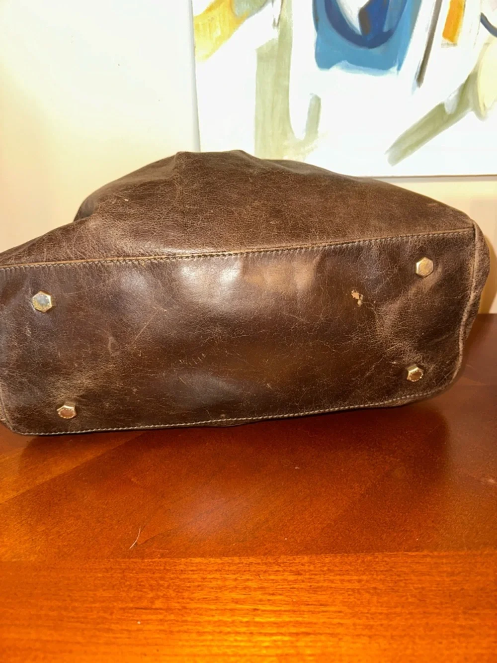 Marc by Marc Jacobs Brown Leather Dome Satchel with Gold Plaqueđ€ - Picture 6 of 9